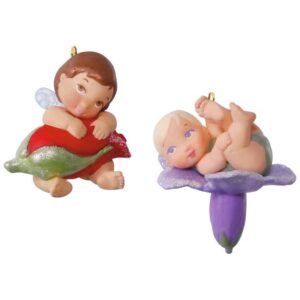 Baby Fairy Messenger Series Hallmark Minis Rose and Lavender