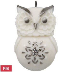Lovely Li'l Owl Miniature Porcelain Hallmark Ornament