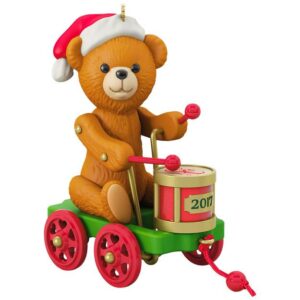 Santa Certified Final Teddy Bear and Toy Drum Pull Toy