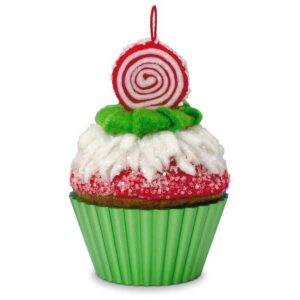 Peppermint Swirl Christmas Cupcake Hallmark Ornament
