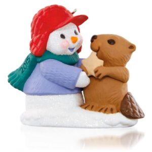 Snowman and Beaver Ornament Snow Buddies