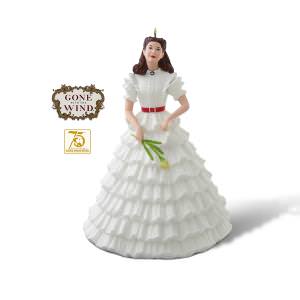 Scarlett's White Dress Gone With the Wind 2014 Hallmark Porcelain Ornament