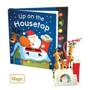 2010 Up on the Housetop Hallmark Magic Book and Ornament